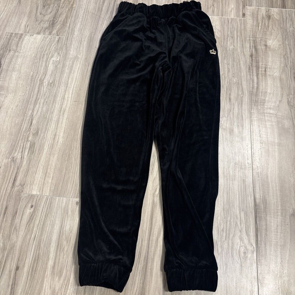 Juicy Couture Velour Velvet Black Joggers Girls XL  Size 16